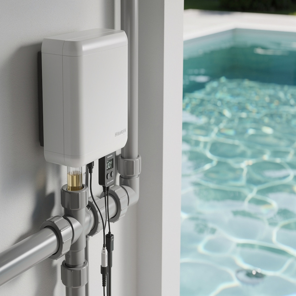 Pompe doseuse de pH installée par D.A.C Piscines en Drôme et Ardèche